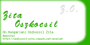 zita oszkocsil business card